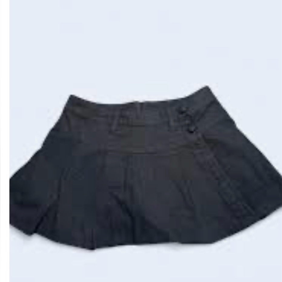 Free People Pleated Wrap Mini Skort Size 2 Black Flaw *Read**